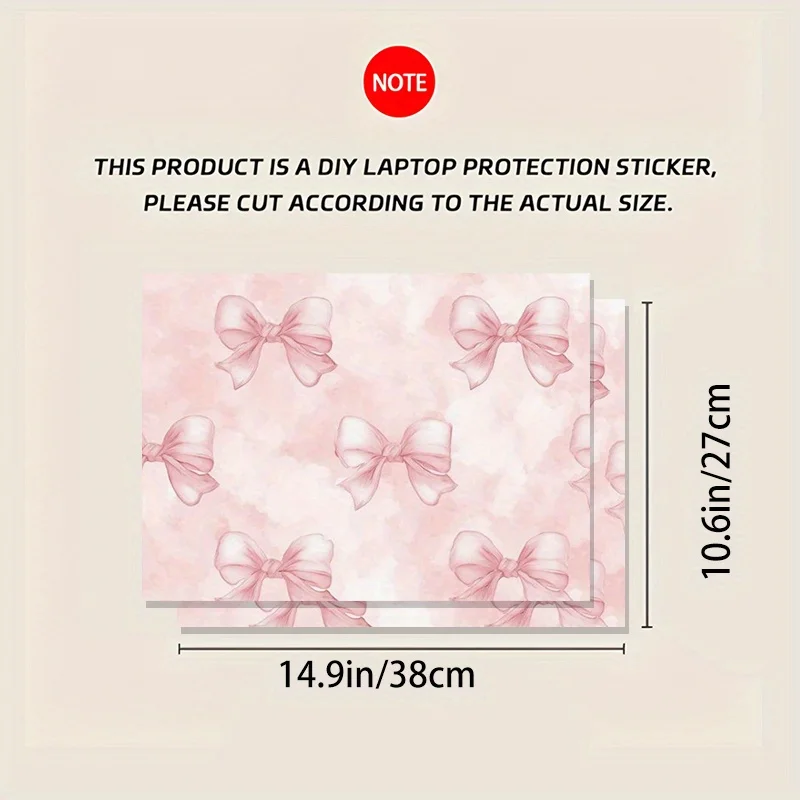 

Наклейка на ноутбук с розовым бантом, 2 шт., защитная пленка для компьютера, устойчивая к царапинам, самоклеящаяся и прочная, легко устанавливается и снимается.
