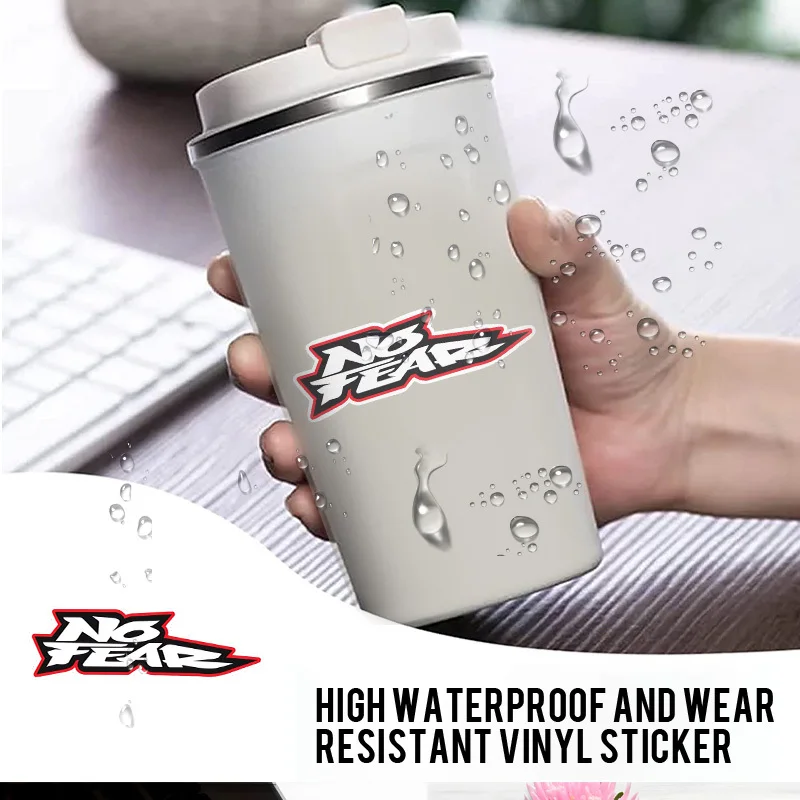 

4PCS/SET No Fear Sticker, Waterproof Vinyl Decal for Car, Motorcycle, Window, Bumper, Laptop, DIY Decor