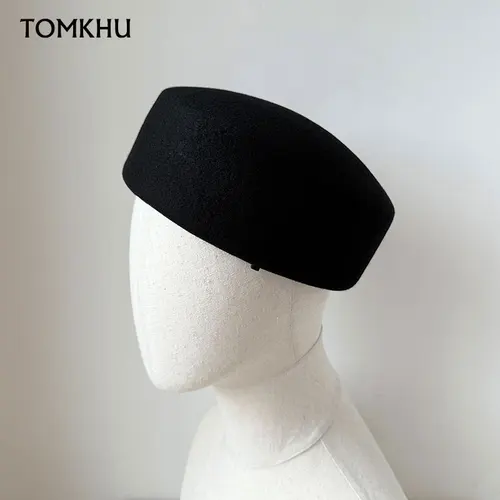Boina de lana francesa para mujer, sombreros de invierno, gorro cálido clásico, boina, gorro para mujer, pastillero, sombrero, vestido, Sombrero para Hombre