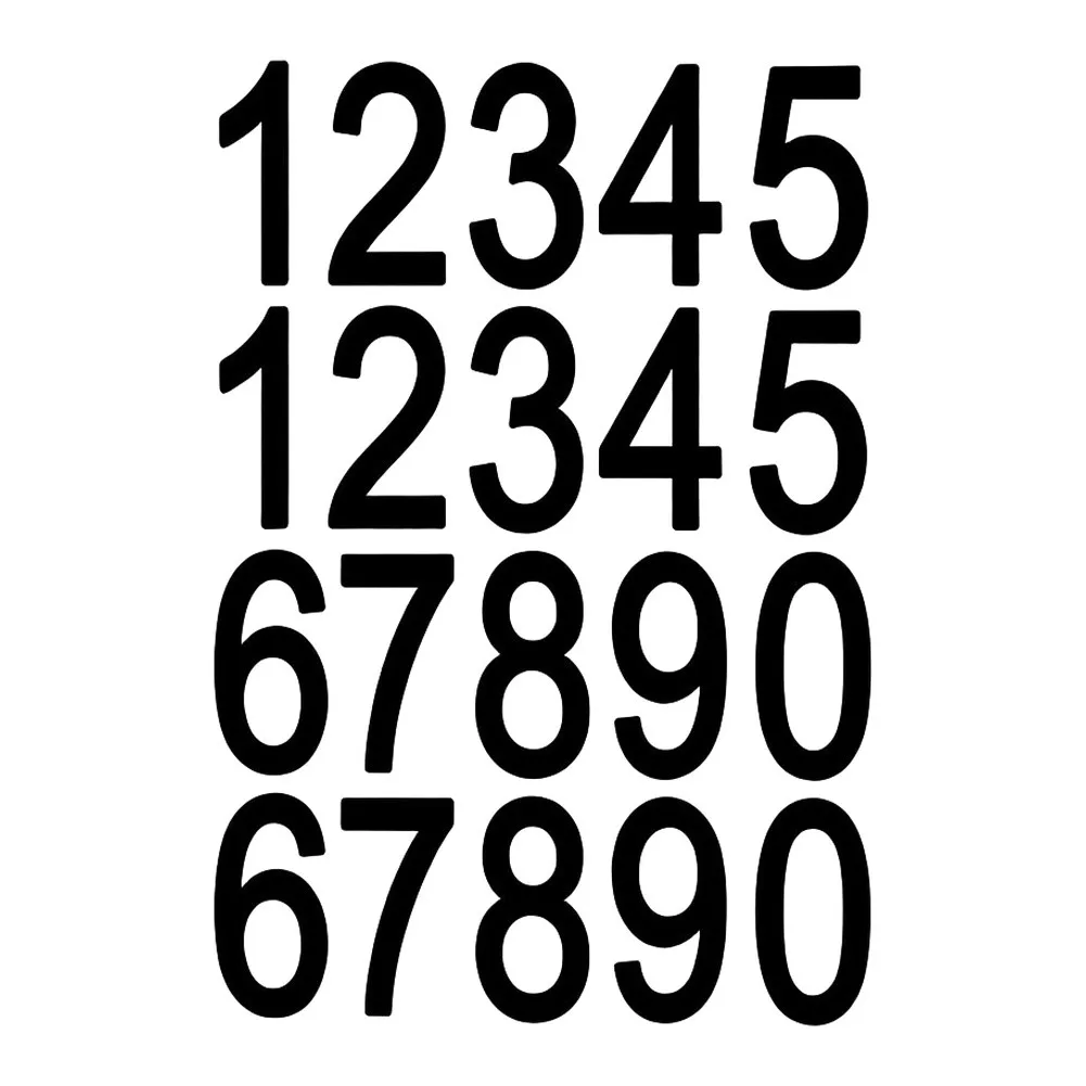 Wall Decals for Kitchen For Trash Bin Numbering 2 Packs Large Self Clear Number Stickers Indoor Wall Decoration Use
