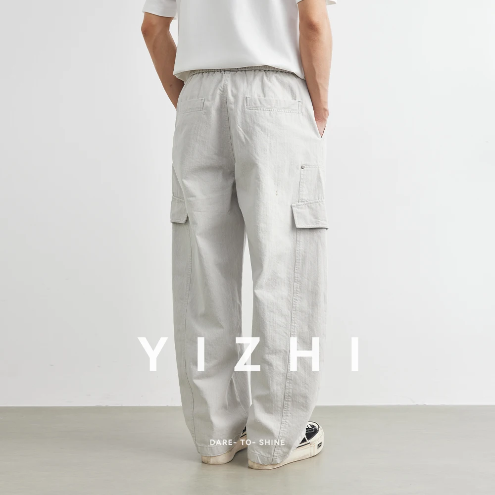 New Men's Casual Loose Outdoor Pants Spring Fall Trendy Straight Leg Versatile Comfortable Long Trousers for Home And Outdoors