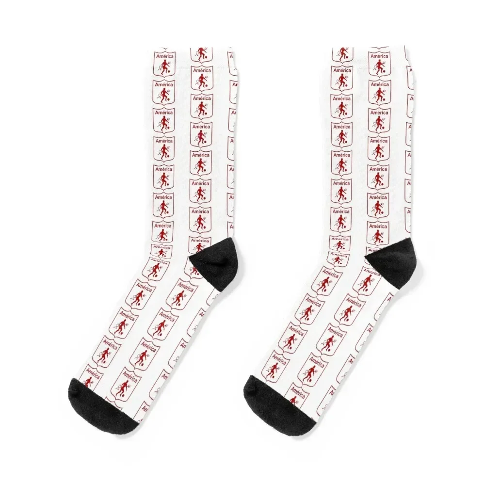

America de Cali - Colombian Soccer Team Socks Antiskid soccer hiking sport Stockings man Mens Socks Women's