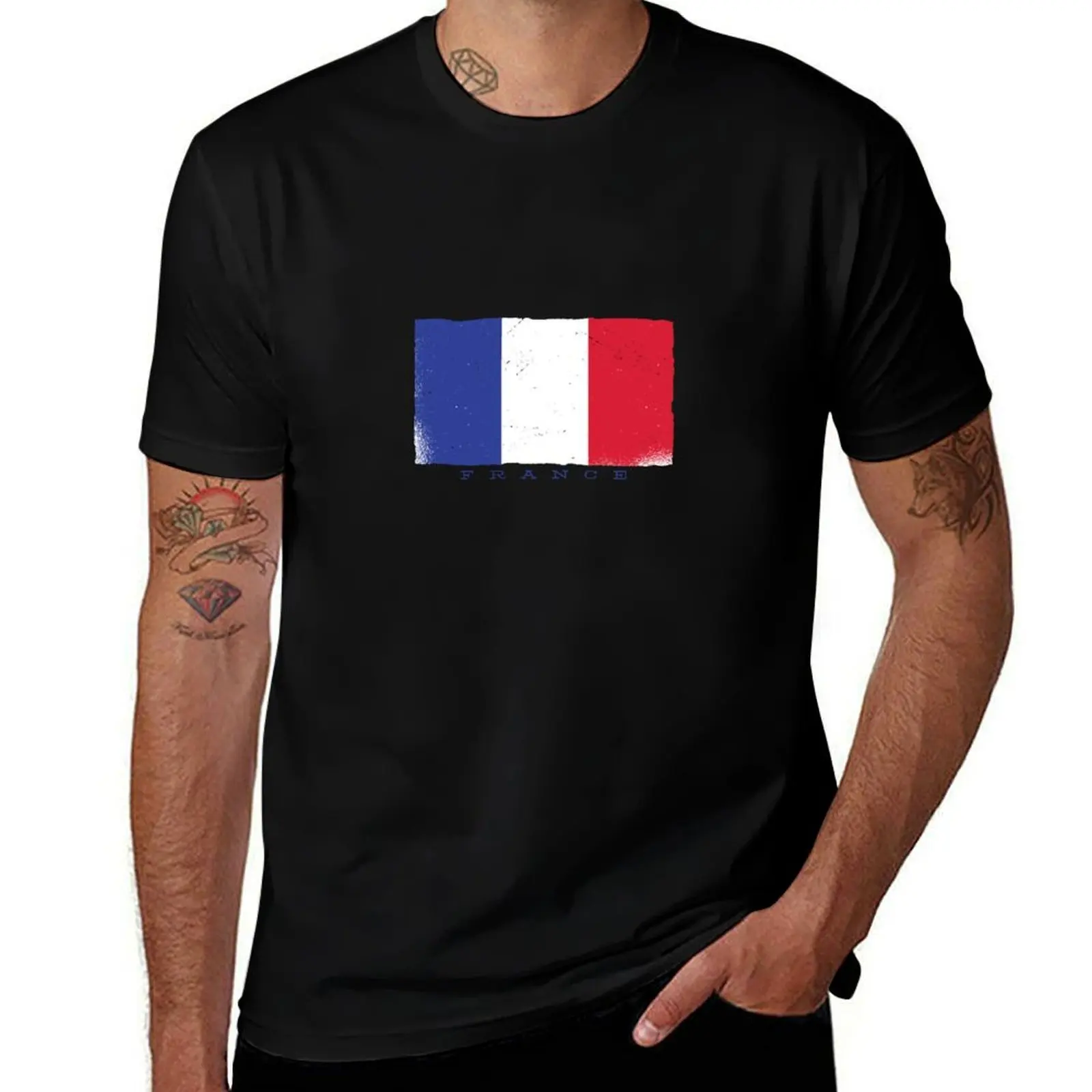 french flag, france flag T-Shirt Casual Lightweight Short Sleeve Top T-Shirt
