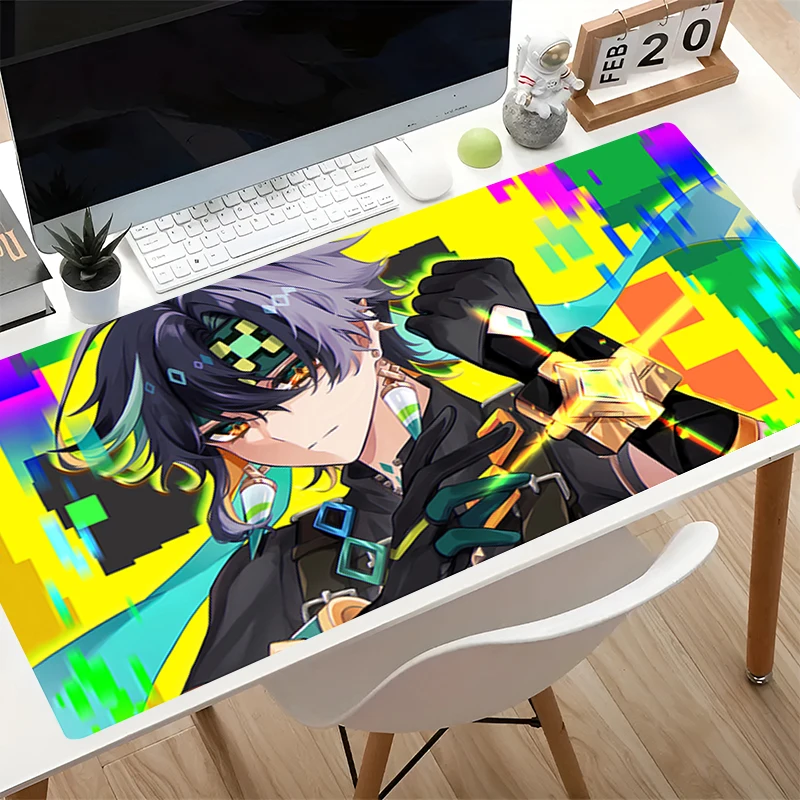 Mouse Pads Gamer Extended Desk Mat G-genshin Impact Kinich Keyboard Pad Non Slip Gaming Accessories Large PC Computer Mousepad