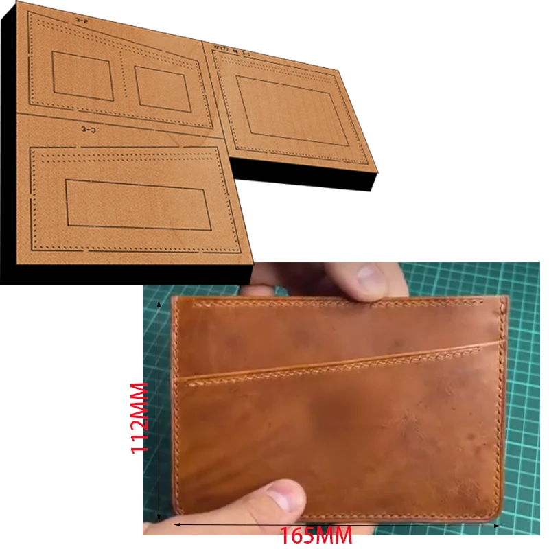 High Hardness Steel Wooden Die XF177 Long Handbag & Wallet Cutting Mold DIY Leather Craft Hand Punch Tool