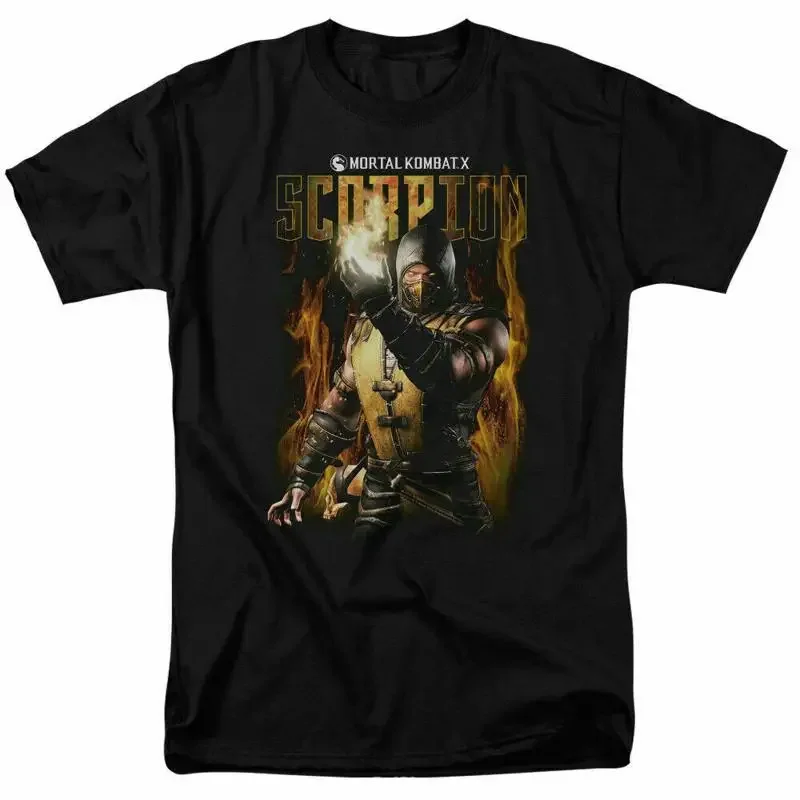 Mortal Kombat Scorpion T Shirt Licensed Comic Book Video Game Black