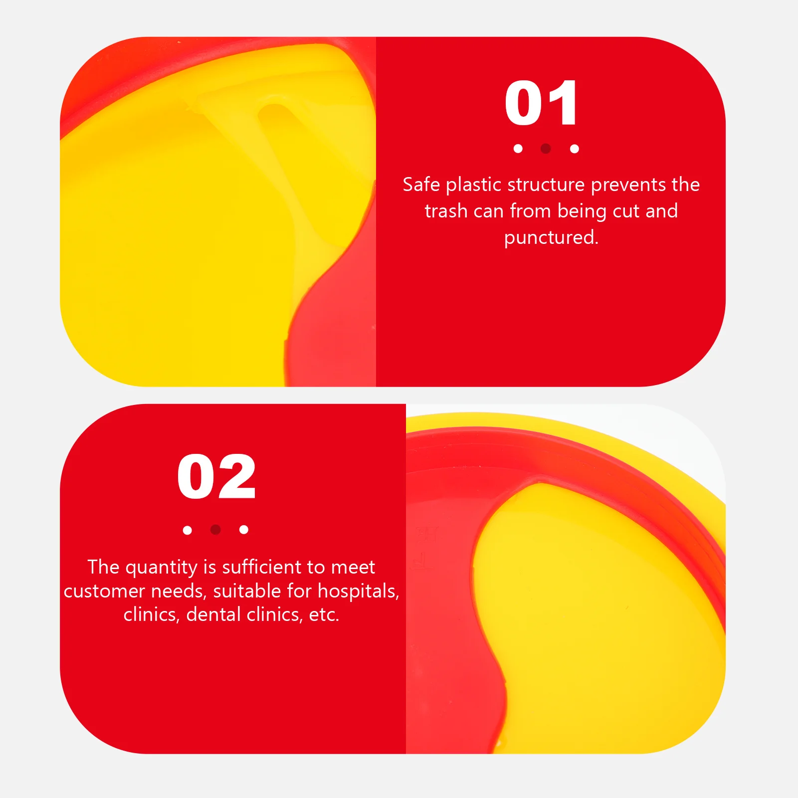 

5Pcs Hospital Sharps Boxes Sturdy Plastic Clinic Syringe Needle Disposal Container Hospital Blades Holders Medical Sharps Trash