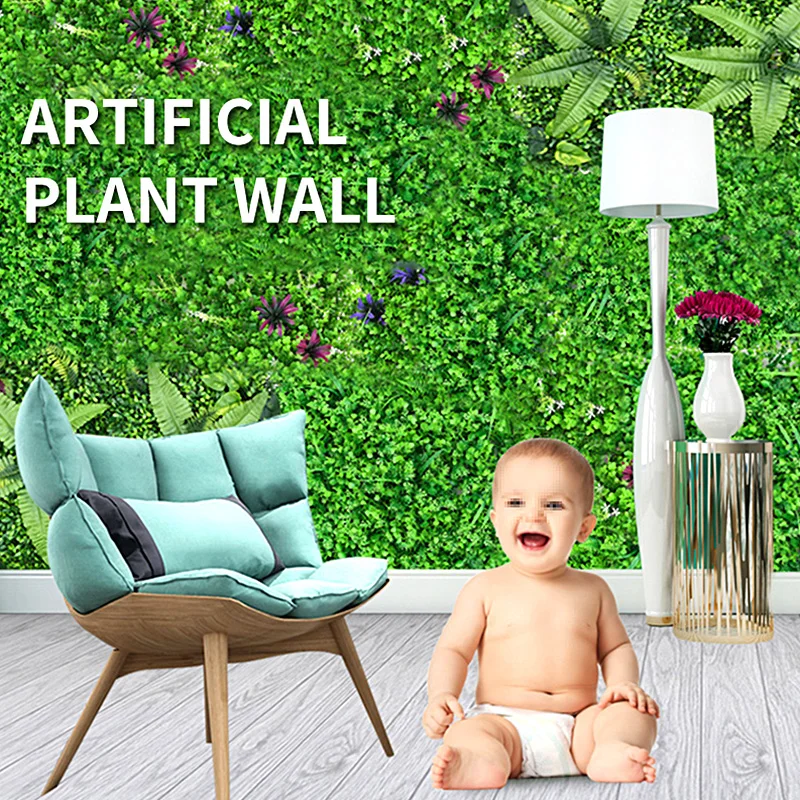 

40x60cm Artificial Plant Wallboard Hanging Lawn Panel Plant Lawn False Plant Decoration Grass Wall