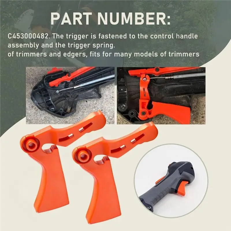 PHFU-3 Pack C453000482 Throttle Triggers For Echo SRM-266S, SRM-266T, PAS-225, PAS-280, PPT-266H, HCA-266, PPT-2620H