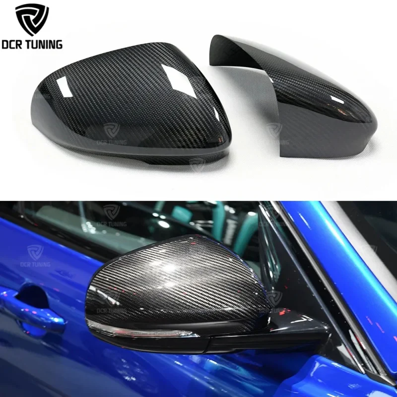 

Dry Carbon Fiber Rearview Mirror Cover Auto Side Door Mirror Overlay for Jaguar XF XK XJ XE 2010+ Add-On Car Mirrors