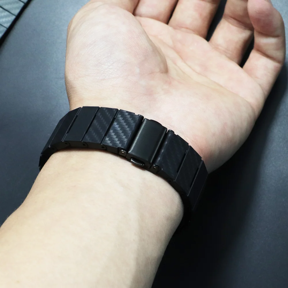 Carbon Fiber Strap for Amazfit T-rex 3 Smart Watch Sports Bracelet for Huami T-REX3 Watchband Folding Buckle Wrist Band Correa