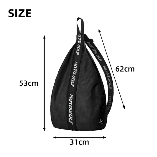 Imagen 2 del producto Bolsa para casco de motocicleta de estilo Simple para hombres y mujeres, mochila para casco de cara completa, bolsa de viaje para deportes al aire libre, ciclismo, repelente al agua