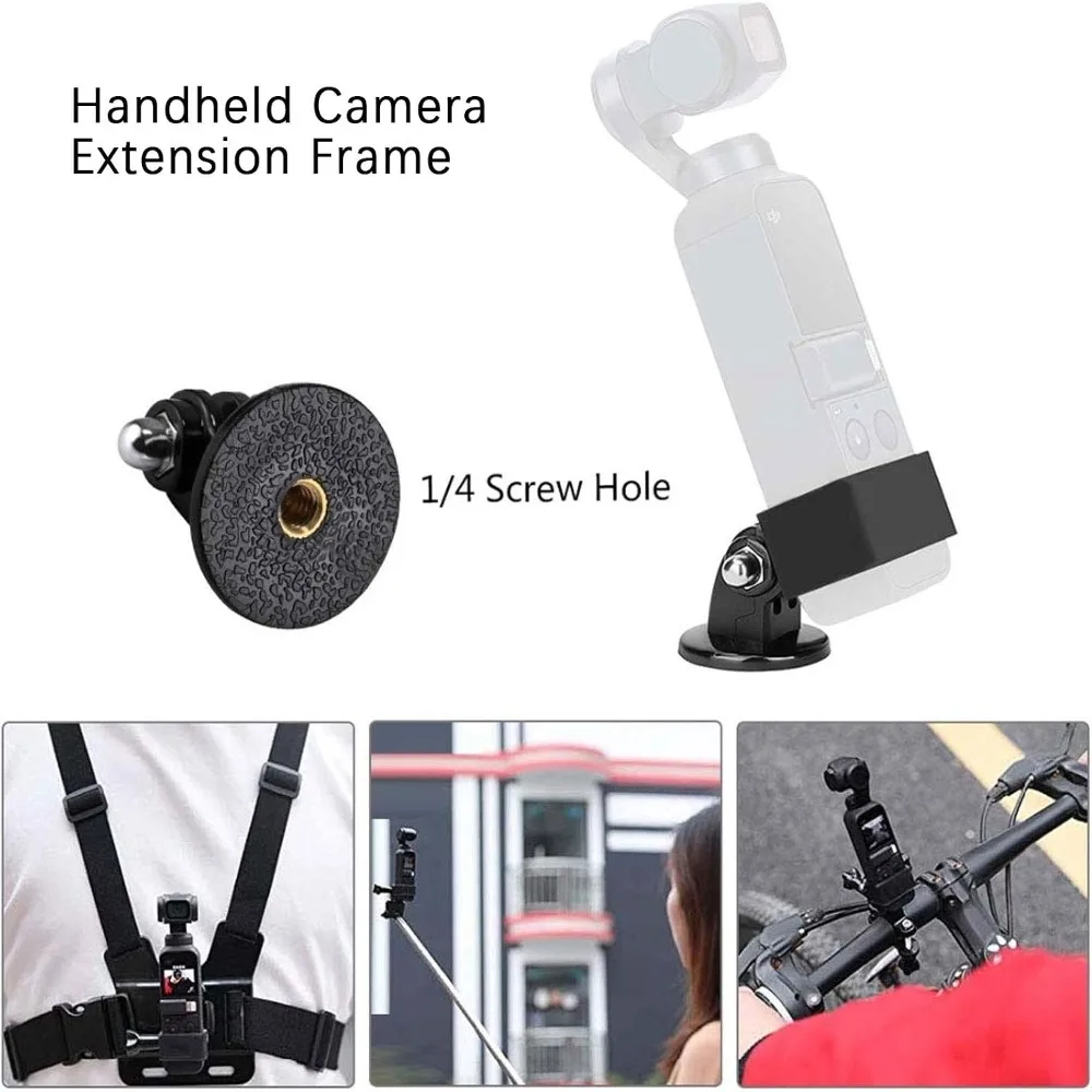 2PCS Practical ABS Tripod Mount Adapter For OSMO Pocket 3/4 camera Extension Frame Kit Dual Cold Shoe Mount For Microphone Mount