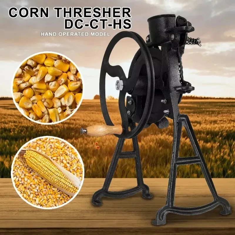 Hand Cranked Corn Sheller, Portable Manual Maize Threshing Machine for Farm Household Use