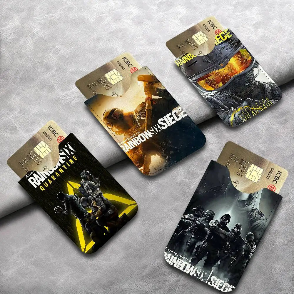 Tom C-clancy's rainbow six siege New Leather Card Small Retro Cowhide Coin Purse Men/Women Luxury Card Holder