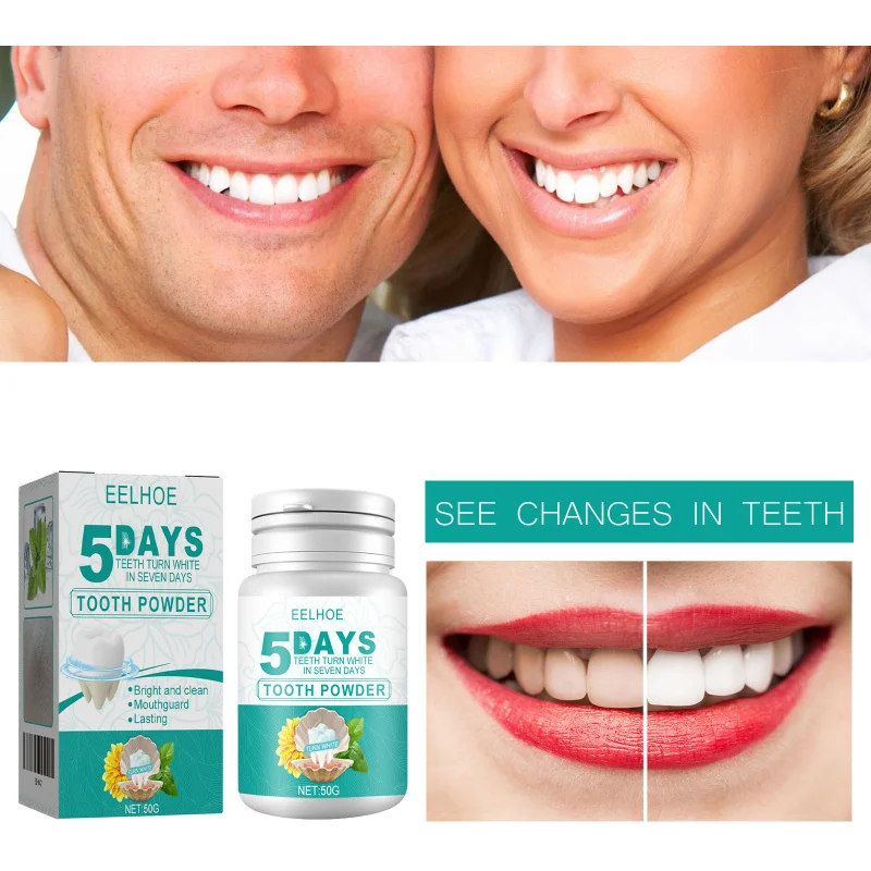 

5-Day Teeth Whitening Powder - Effective Cleaning For Stains, Tartar & Bad Breath, Oral Freshening Dental Care