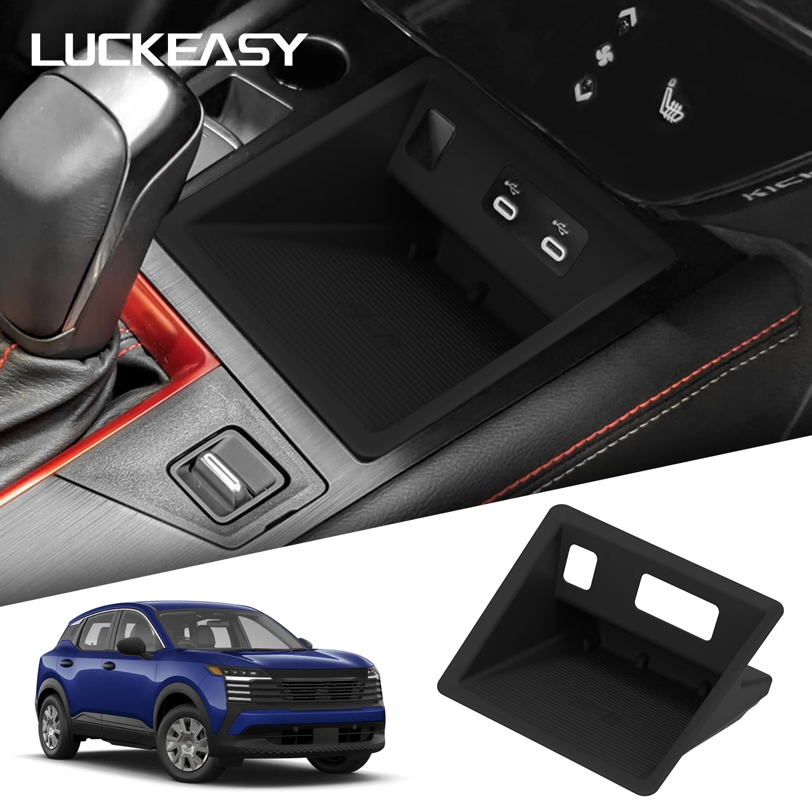 LUCKEASY for Nissan Kicks 2025 2026 (North American) Wireless Charging Pad Protective Mat Central Control Car Non-slip Pad