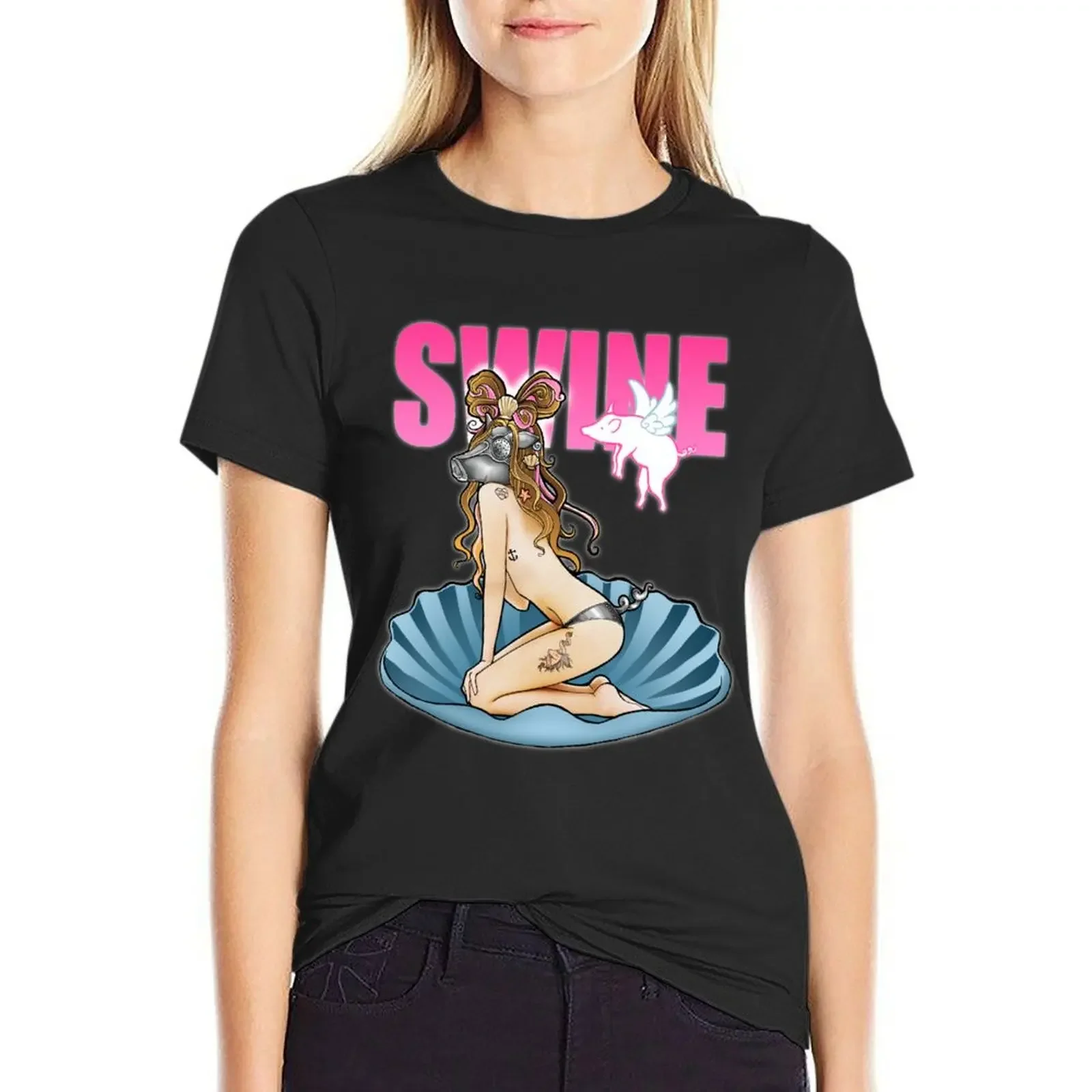 

Swine T-Shirt graphics anime clothes plus sizes quick drying t shirts for Women loose fit