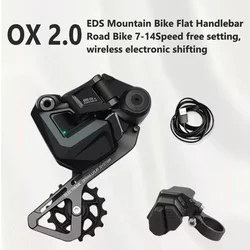 WHEELTOP EDS OX Mountain 1.0/2.0 groupset MTB Wireless Electronic Transmission,7-14s Speed adjustment,shifter+Rear Derailleur