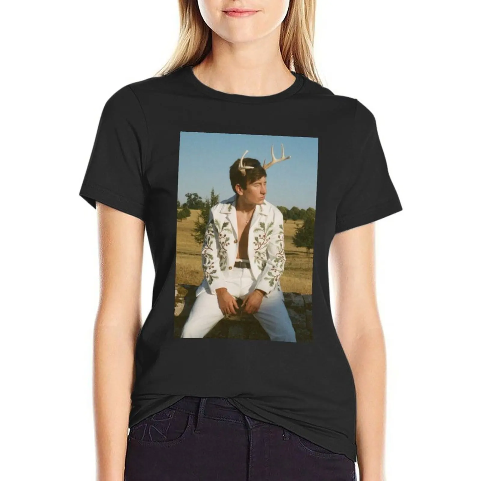 Retro Barry Keoghan T-Shirt customs design your own cute tops sweat blanks Women's cotton t-shirt