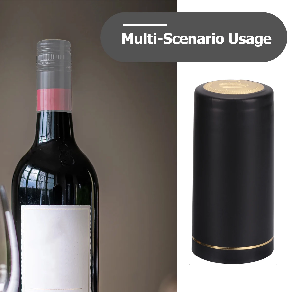 

50pcs Red Wine Seal Capsules Plastic Heat Shrink Sealing For 30Mm Bottle Mouth Wine Making Storage Use Bottle Caps Sleeves