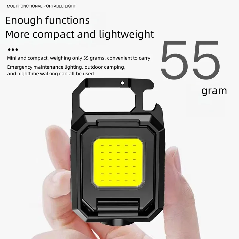 

1/3/5PCS aluminum alloy mini multifunctional camping flashlight USB rechargeable LED portable illuminated COB pocket clip light