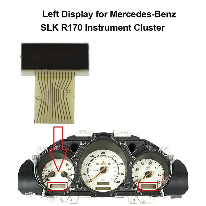 Dashboard LCD Screen Instrument Cluster Display Screen For Mercedes Benz C Class W202 E Class W208 CLK W210 SLK 170 Left