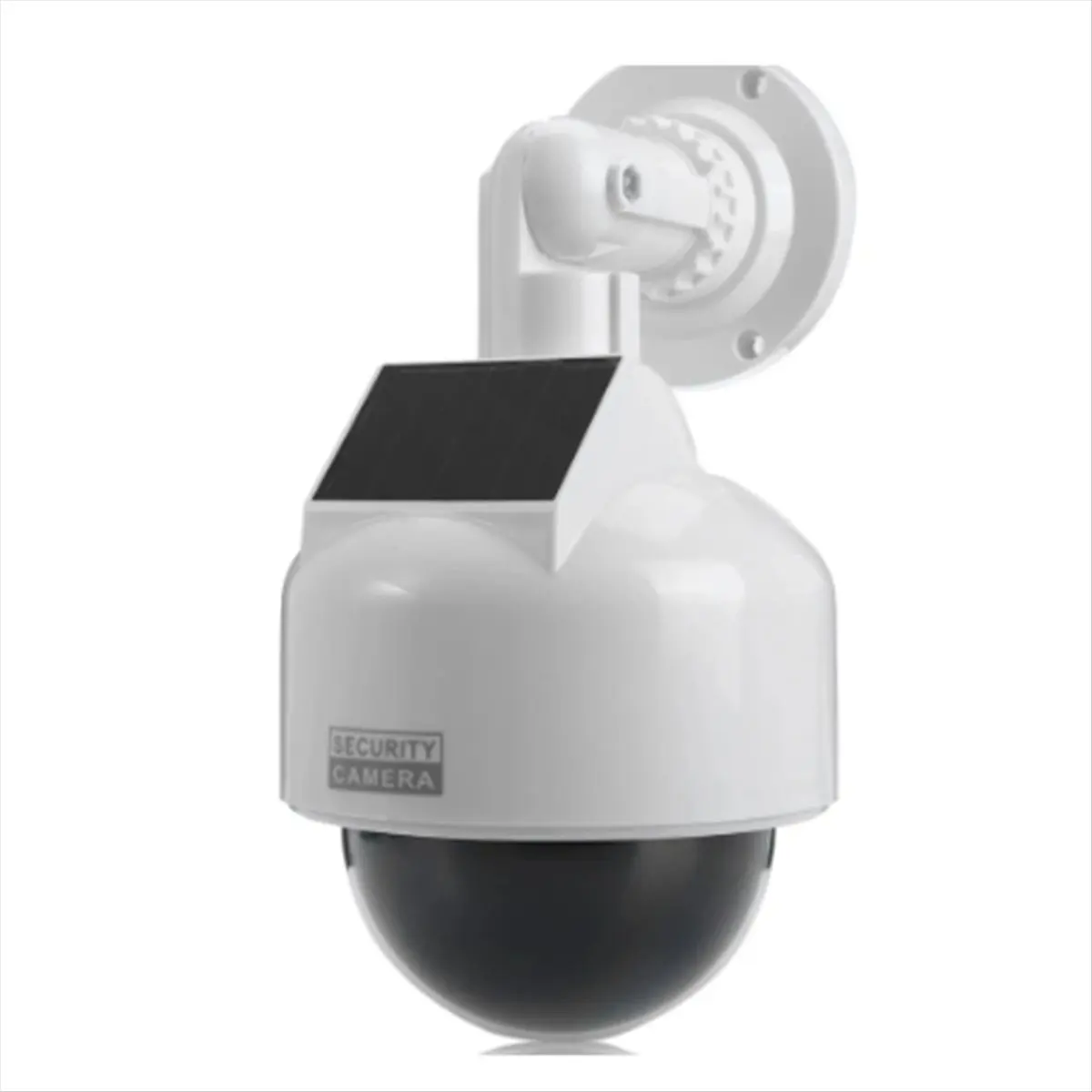 |N06R NEW|  Simulation Security Camera with Flashing LED Light 360° Rotation Dummy CCTV Dome Indoor/Outdoor Monitor Powe