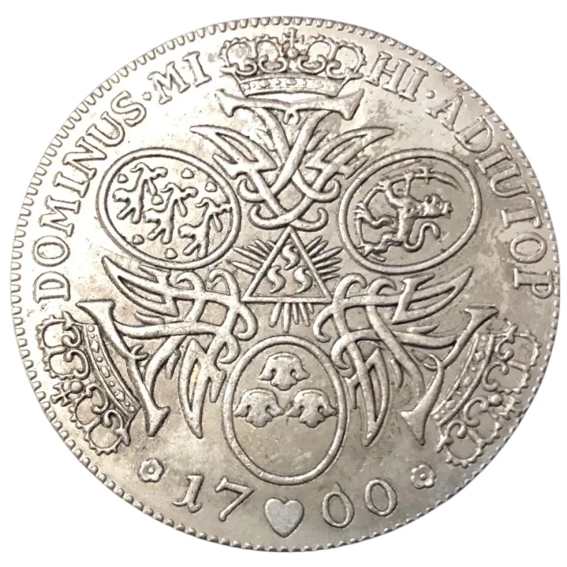 1700 Denmark 8 Skilling Dansk-Frederik IV Silver Plated Copy Coin