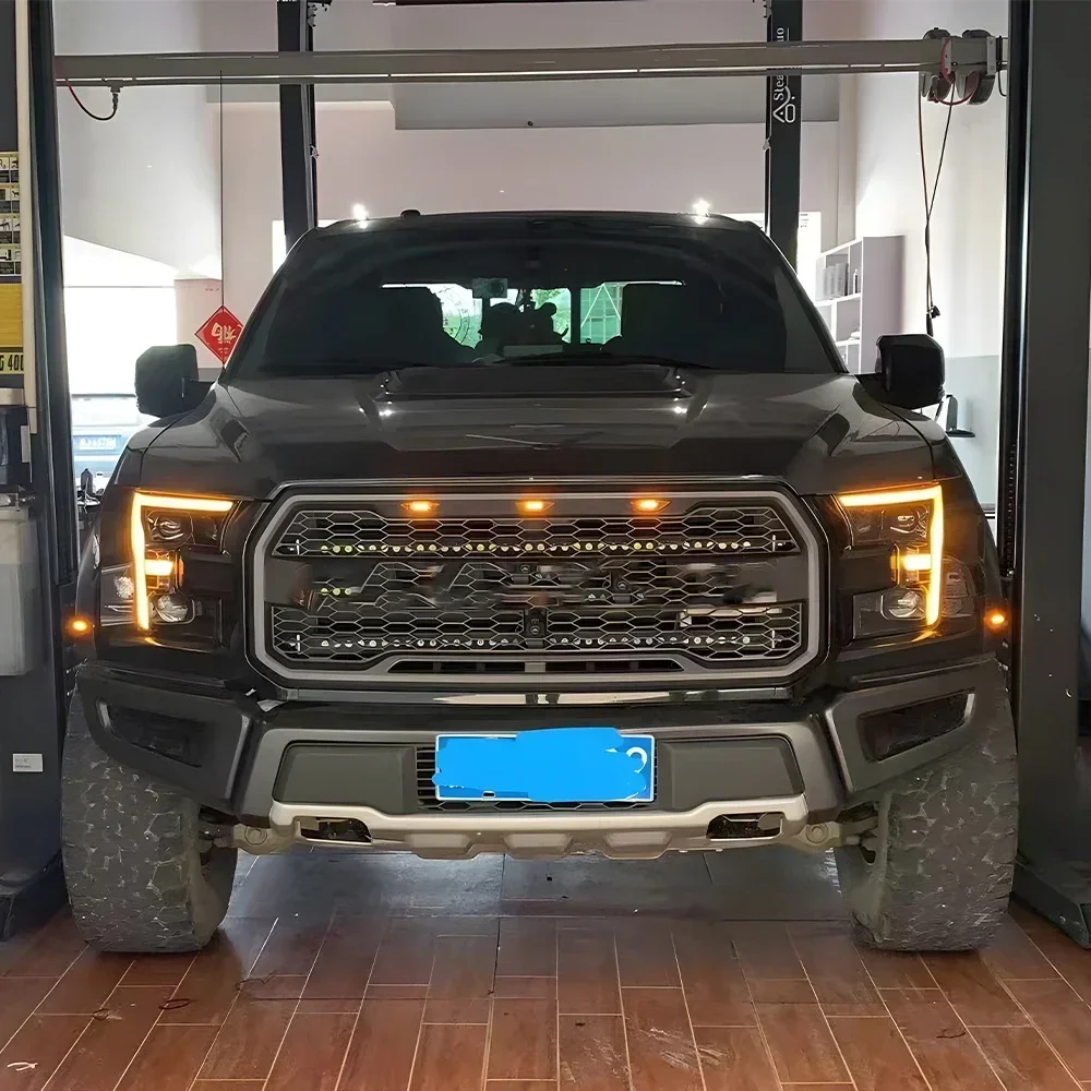 

Car Front Lamps For Ford Raptor F150 2015-2017 LED Auto Headlights Assembly Upgrade New Style Dual Projector Lens Accessories