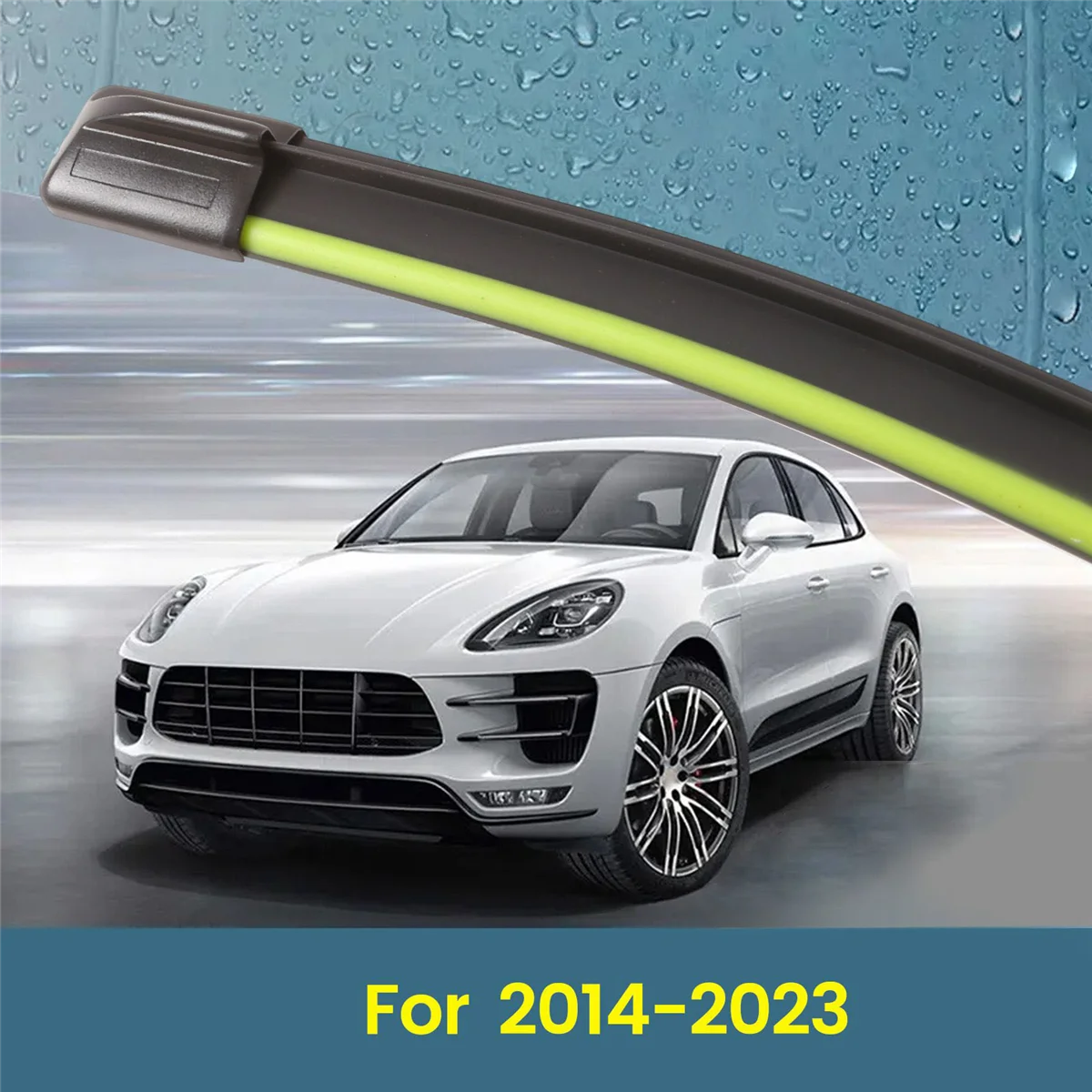 

1 Pair Front Windshield Wiper Blades with Reflective Strips for Porsche Macan 2014-2023 Windscreen Window Accessories