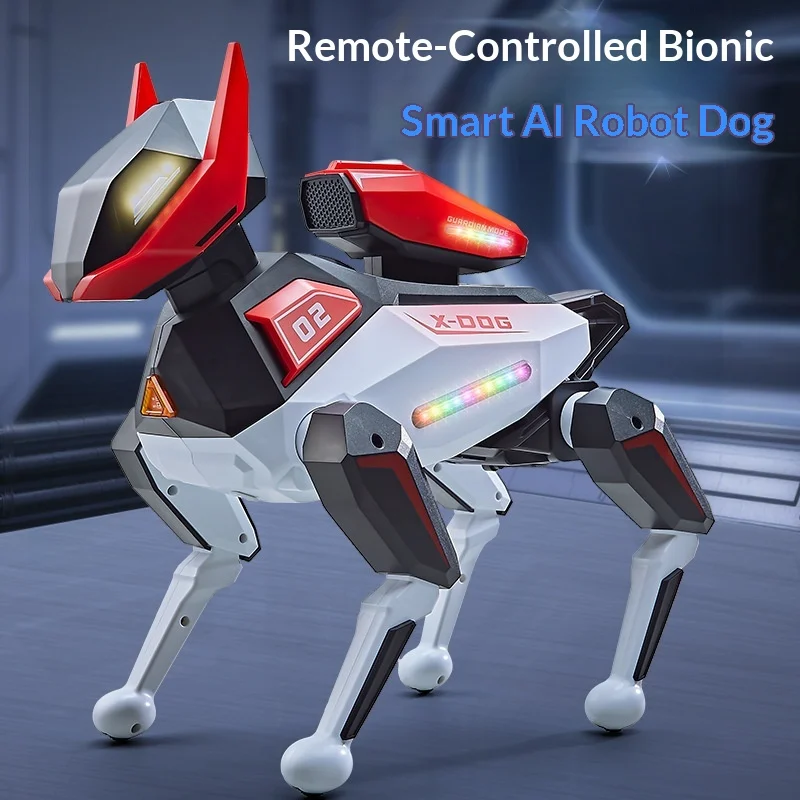 Robot Dog Bionic Voice Control Remote Control Rgb Led Lights Electronic Tech Toy Indoor Entertainment