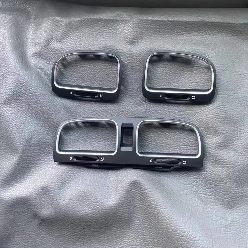 Car Front Air Conditioning Outlet Center Armrest Vent Chrome Plate Frame For VW Golf 6 MK6 2008 2009 2010 2011 2012