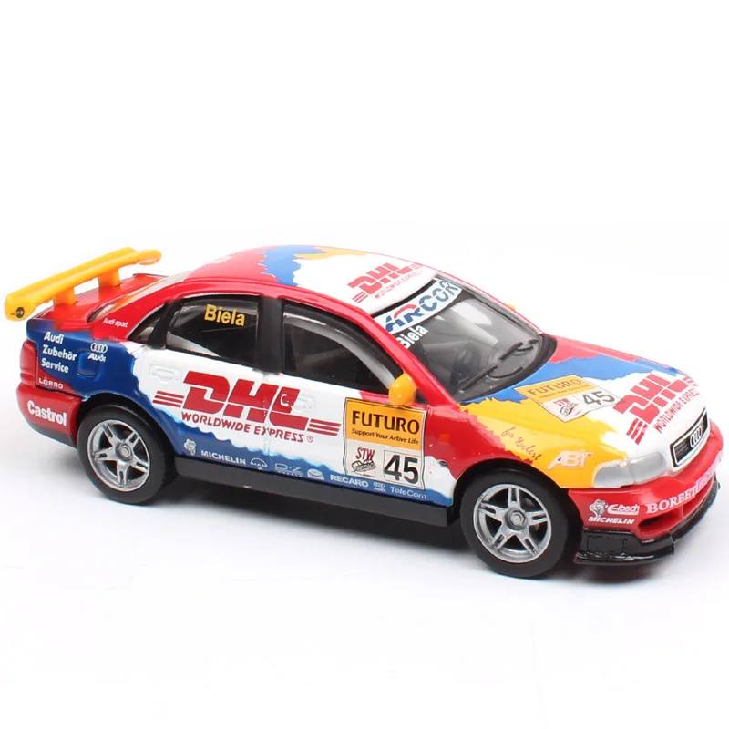 O brinquedo modelo do carro de competência, escala do 1:43, alta velocidade, Audi A4 STW, Touring super, Nissan RC390, GT1 911, GT3, metal fundido,