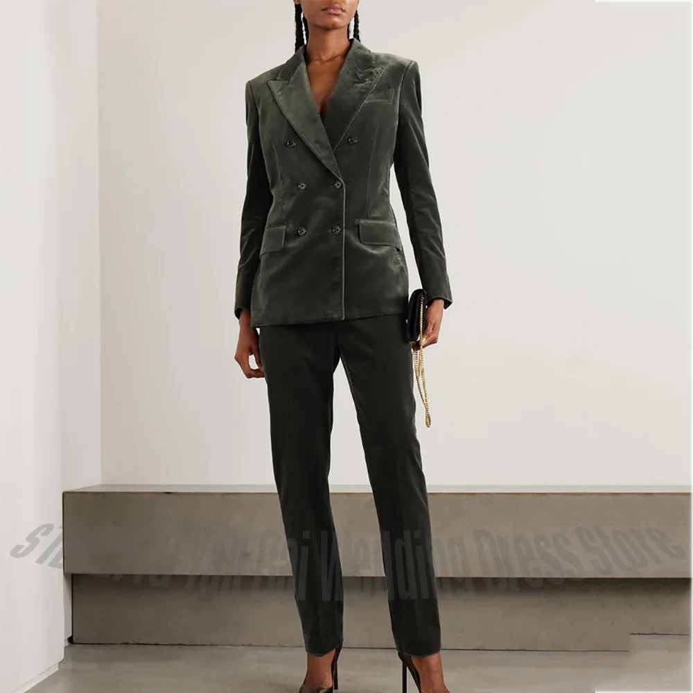 

2026 New Elegant Jacket Pants Slim Fit Lapel Collar Business Women Suit Professional Office Wear for Work Formal Events Lady Set
