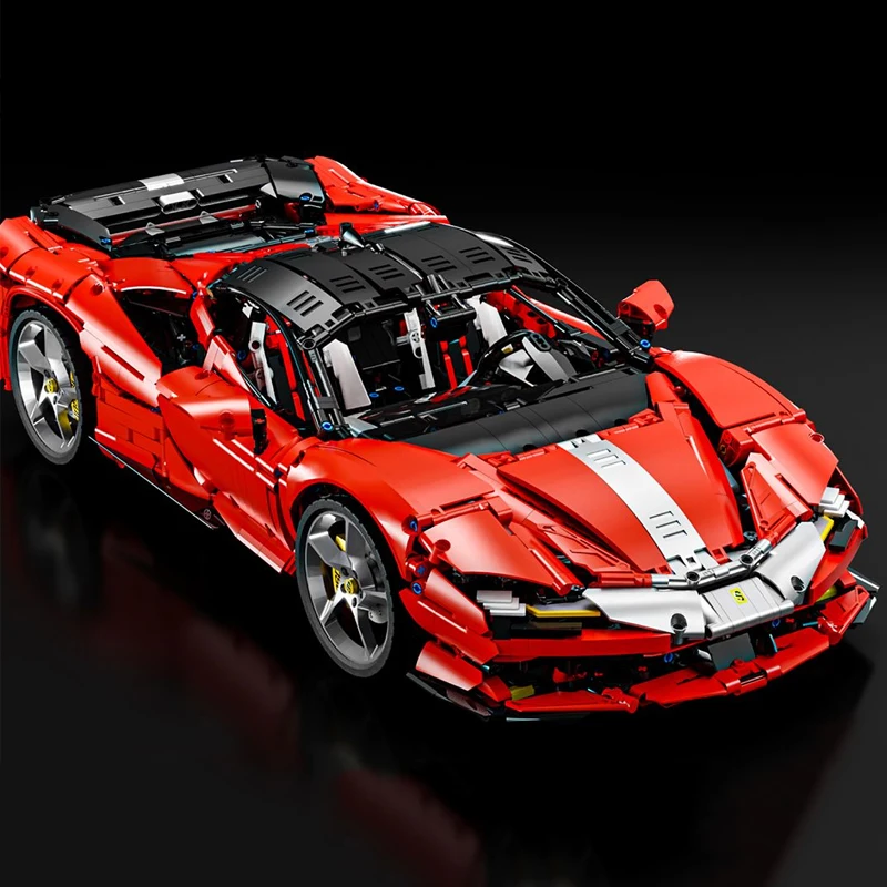 4100 Uds. Técnico SF90 Stradale supercoche rojo modelo de bloques de construcción coche deportivo montaje ladrillos juguetes para niños colección exhibición