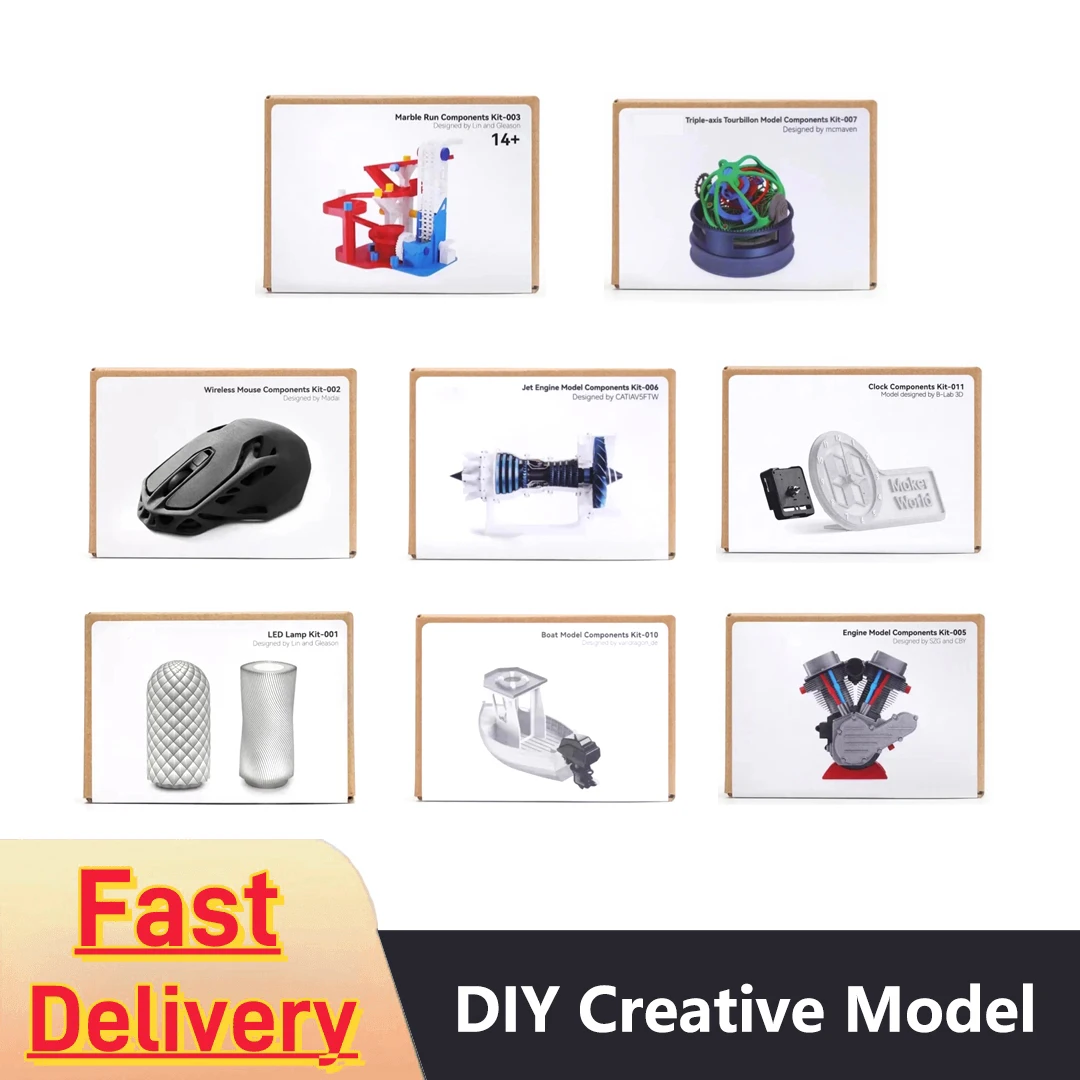 Bambu Lab 3D printing DIY Creative Model Computer A1 Mini Wireless Mouse charger LED Light Boat Gifts 3D Printer Parts