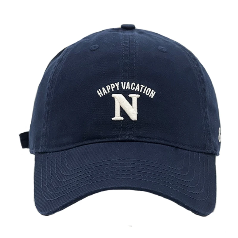 Brown Baseball Cap Women\'s Big Head Face-Looking Little Wild Sports Hat Men\'s Korean-Style Wide Brim Peaked Cap Fashion