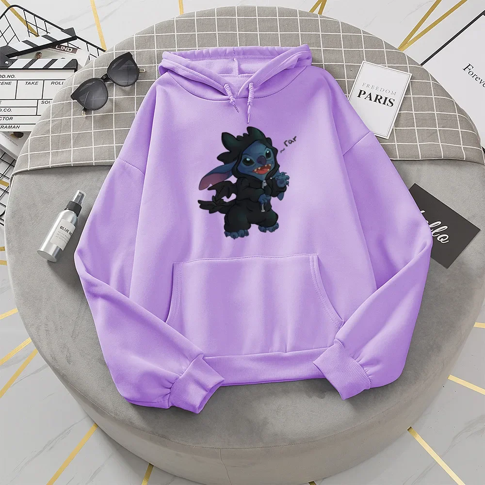 Funny Stitch Hoodies Women Cute Toothless Hoodie Female Printing Cartoon Sweatshirt Winter Harajuku Fleece Tops Clothing