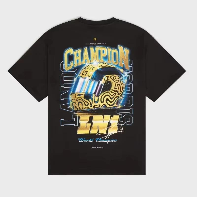 2026 New Racer LN1 Lando Norris Cotton T-shirt - Award Commemorative Edition - Summer Women's Loose Short-Sleeved Casual Top