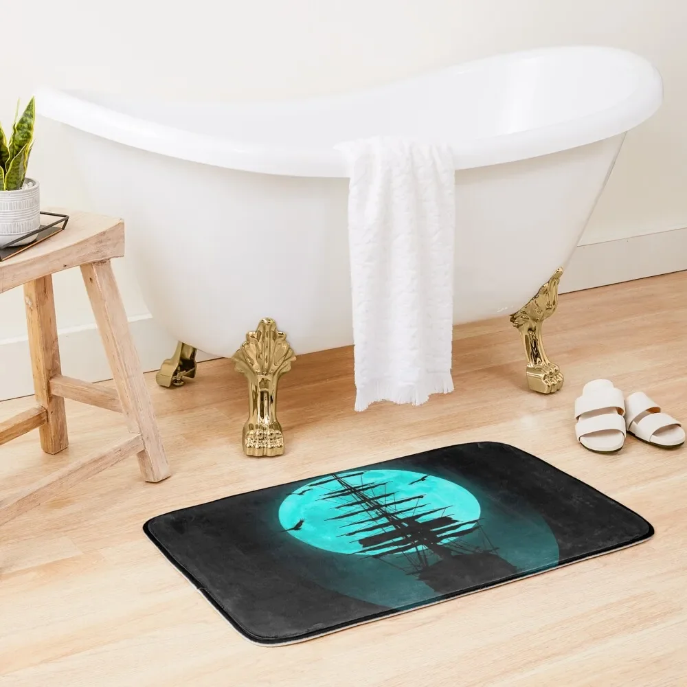 

PIRATES SHIP UNDER MOON CLASSIC T-Shirt Bath Mat Bathroom Carpet Bathtub Carpet Home Decor Mat