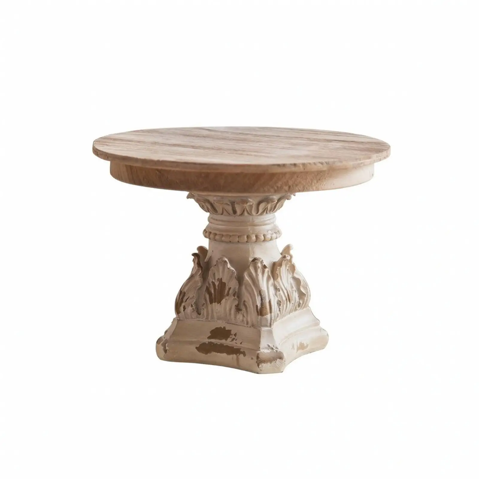 Ornate Carved Wooden Display Stand for Vase Teapot or Plant Retro Decor Pedestal Shelf Art