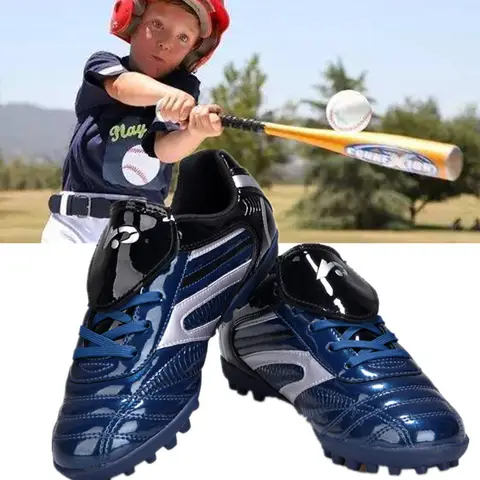 Chaussures de Baseball pour enfants et hommes, baskets en cuir, grande taille, antidérapantes, respirantes, pointes d'entraînement, chaussures de Softball, nouvelle collection