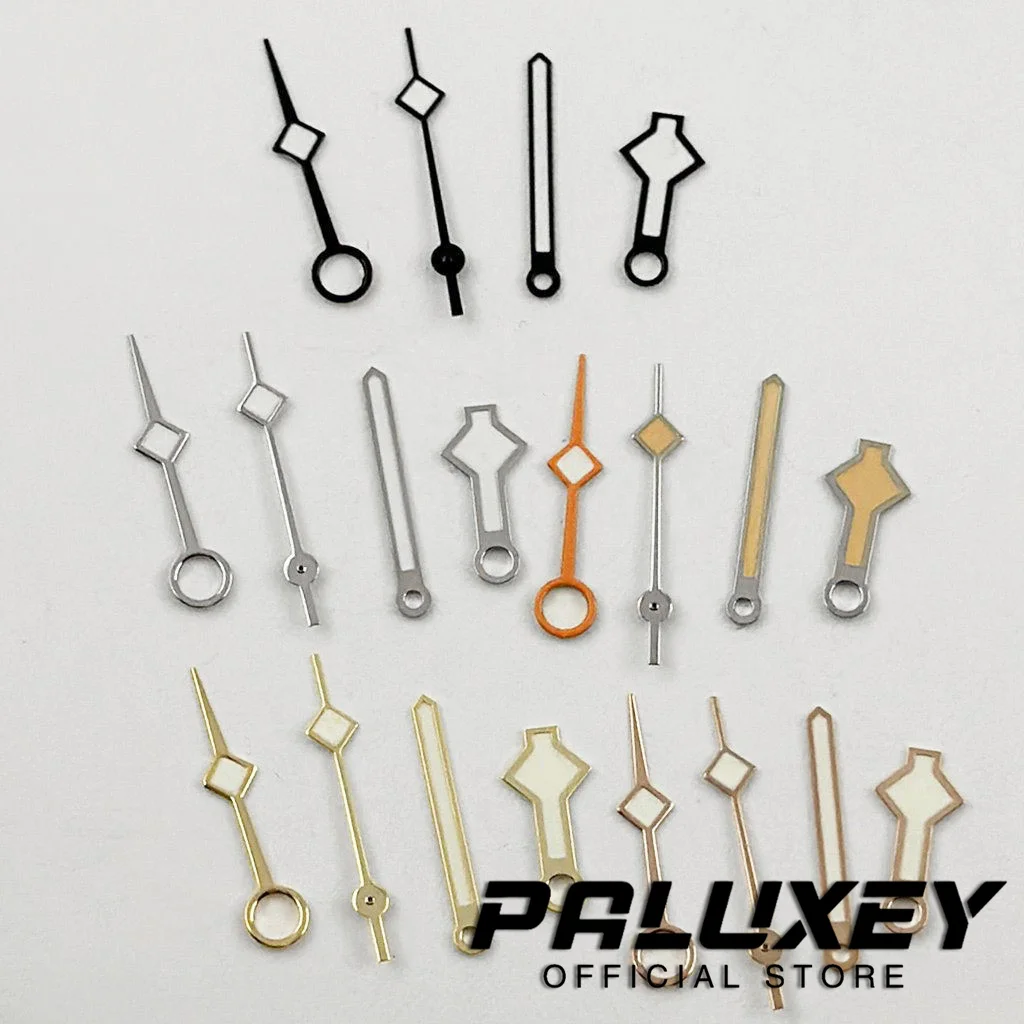 SnowFlake GMT NH34 Four Needles Hands Green Luminous Rose Gold Silver Gold Black Watches Pointer Suitable NH34A 4R34 Movement