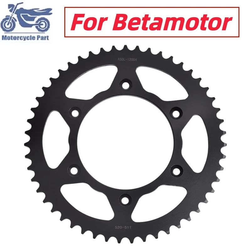 520 51T Motorcycle Rear Sprocket For Betamotor 125 200 250 300 350 390 400 430 450 480 RR 2T S RS 2018 2019 2020 2021 2015 2016