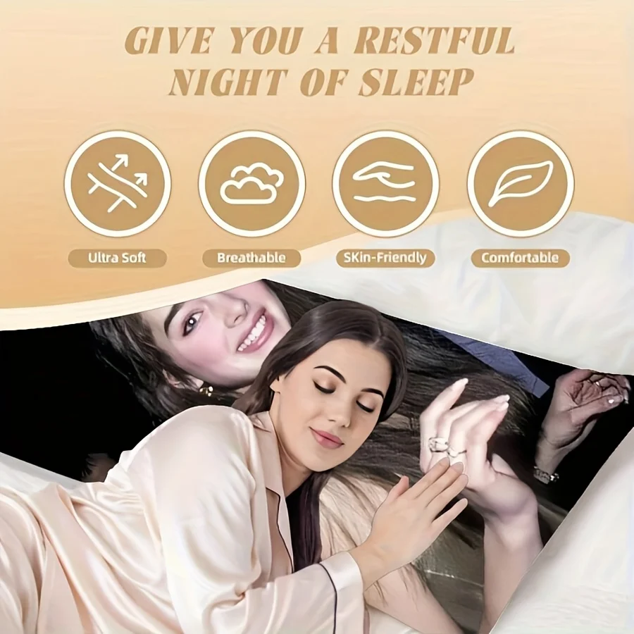 DIY Personalisiertes Ganzkörper-Langkissen mit Foto-Druck, extra langes Kissen aus waschbarem Stoff für Schlafzimmer – Detail 2