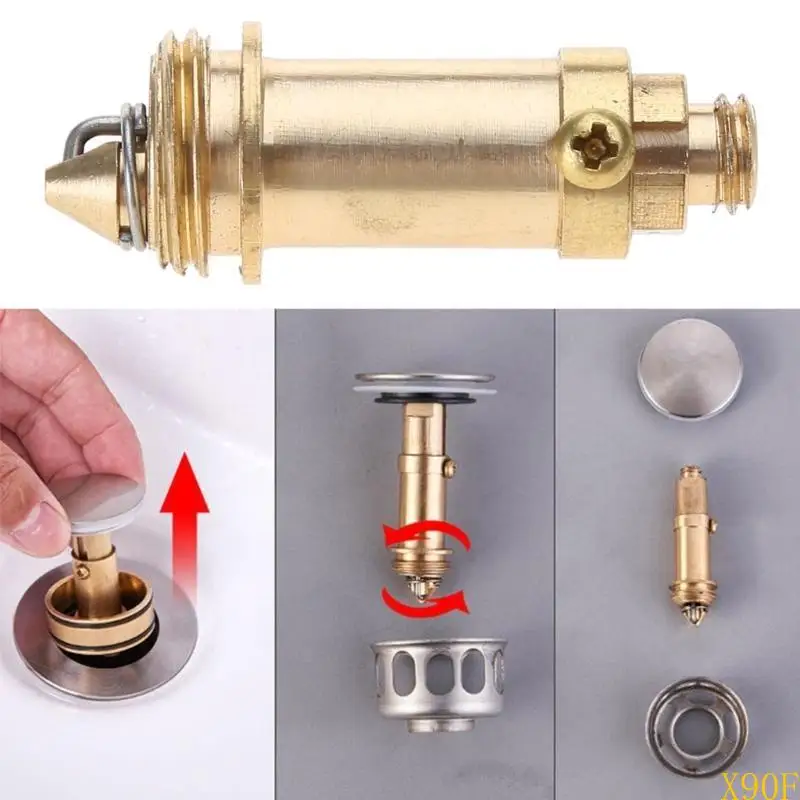

X90F Sink Drain Stopper Plug Bolts Bounce Valves Sink Drain Clicks Clacks Plug Bolts