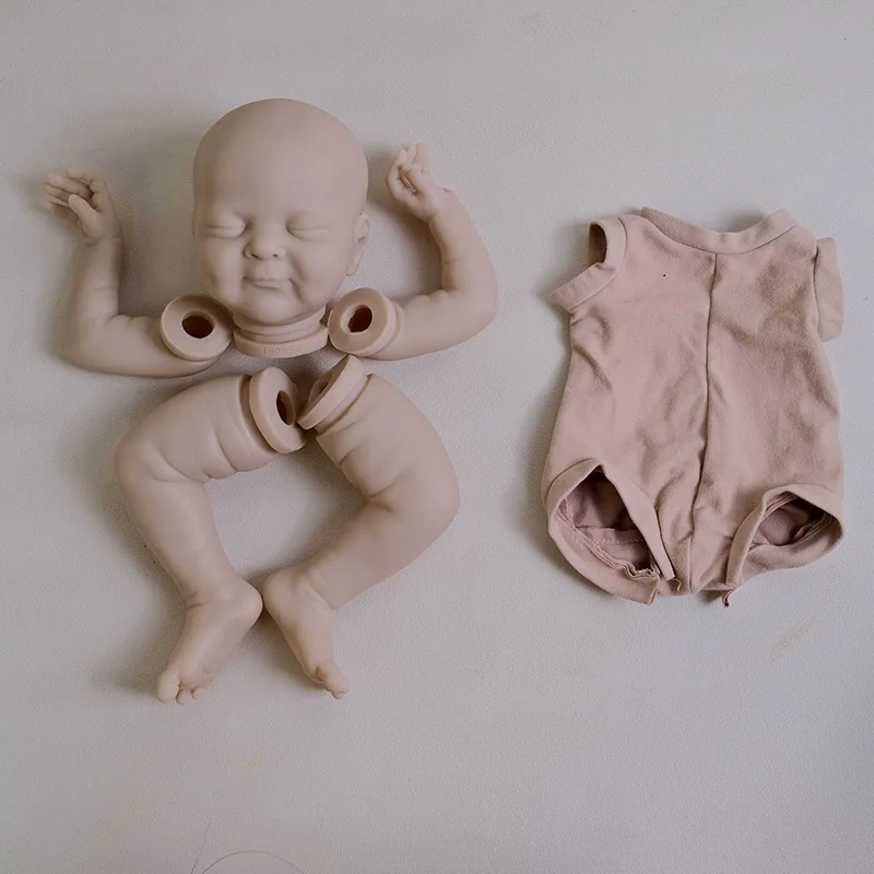 NPK 19 ''Reborn Doll Kit أوليفيا غير مصبوغ لون جديد مع القماش الجسم والعيون أجزاء دمية ذاتية الصنع عالية الجودة