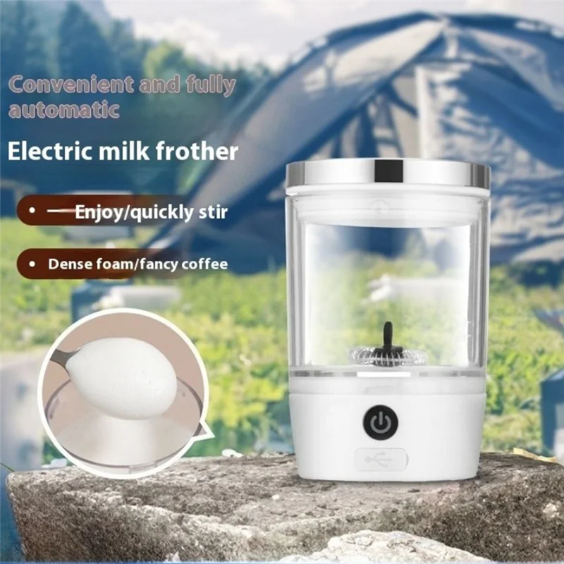 

ABFU-Mini Portable Outdoor Travel Home Full Automatic Electric Milk Frother Foamer For Chocolate Coffee