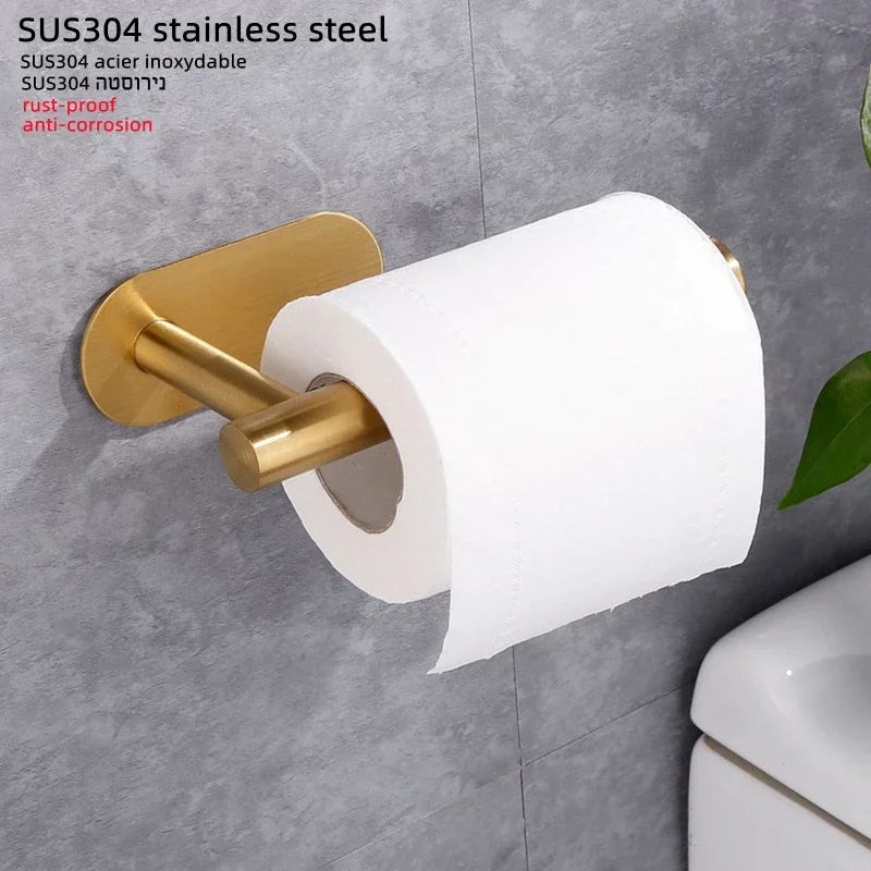 لاصق لكمة خالية مناديل حمام حامل المناشف الورقية المنظم جدار جبل تخزين المطبخ الحمام لا الحفر موزع الأنسجة #3